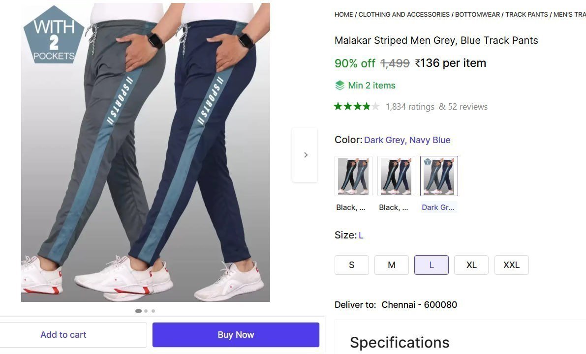 Men S Track Pants 136 Min Buy - 2