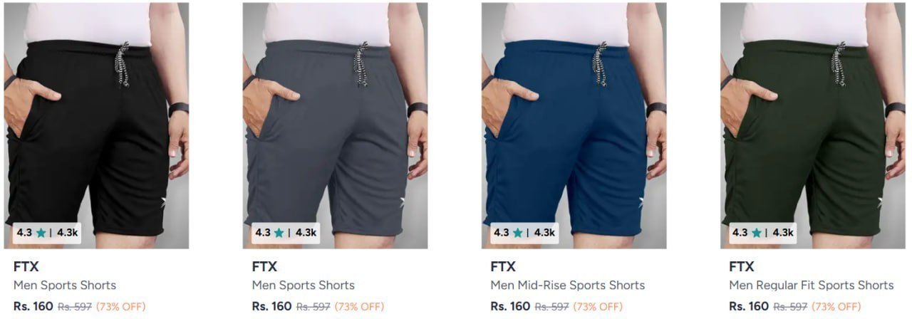 Men Shorts From 160