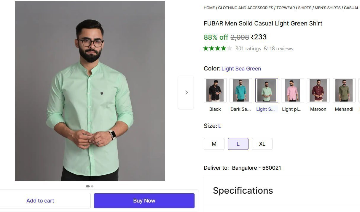 Men Solid Casual Light Green Shirt 233