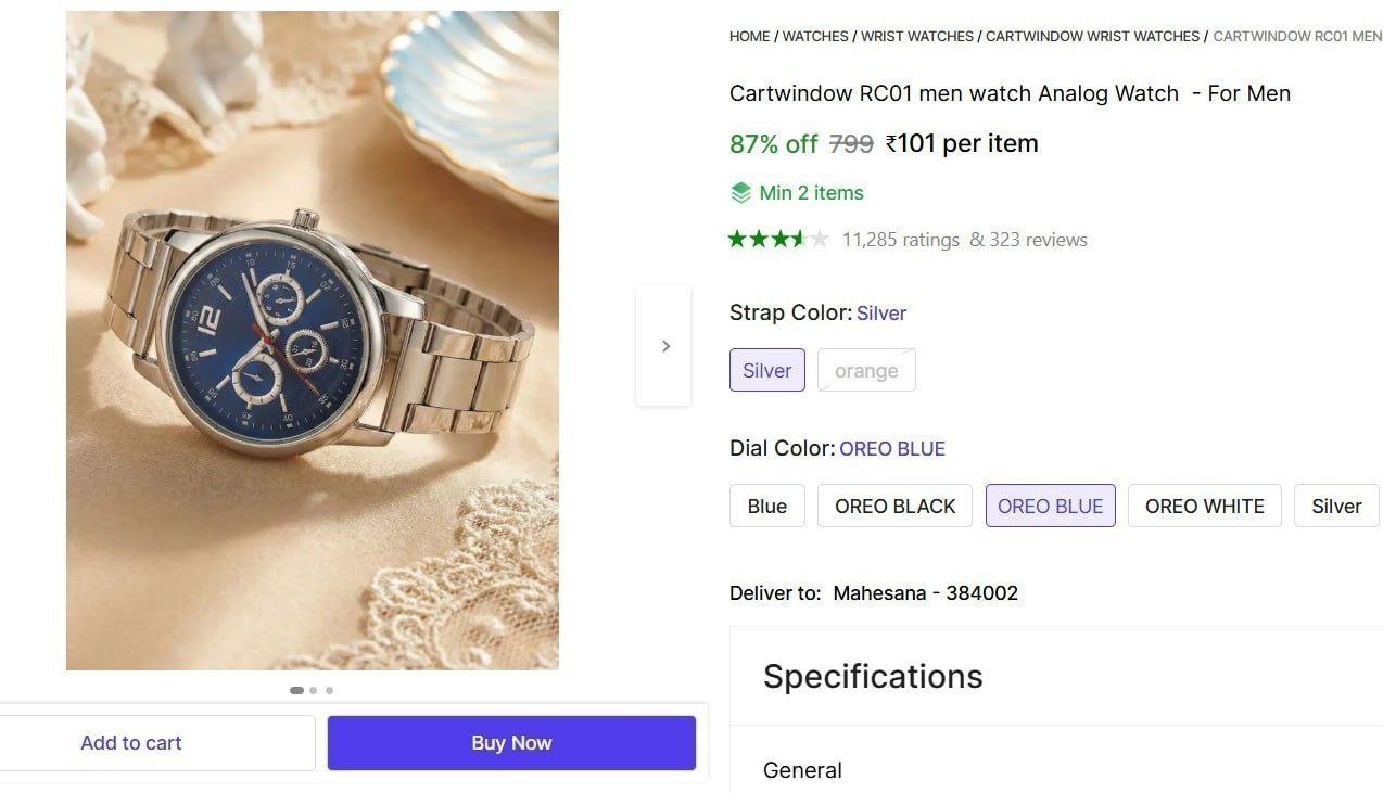 Mens Analog Watch At 101