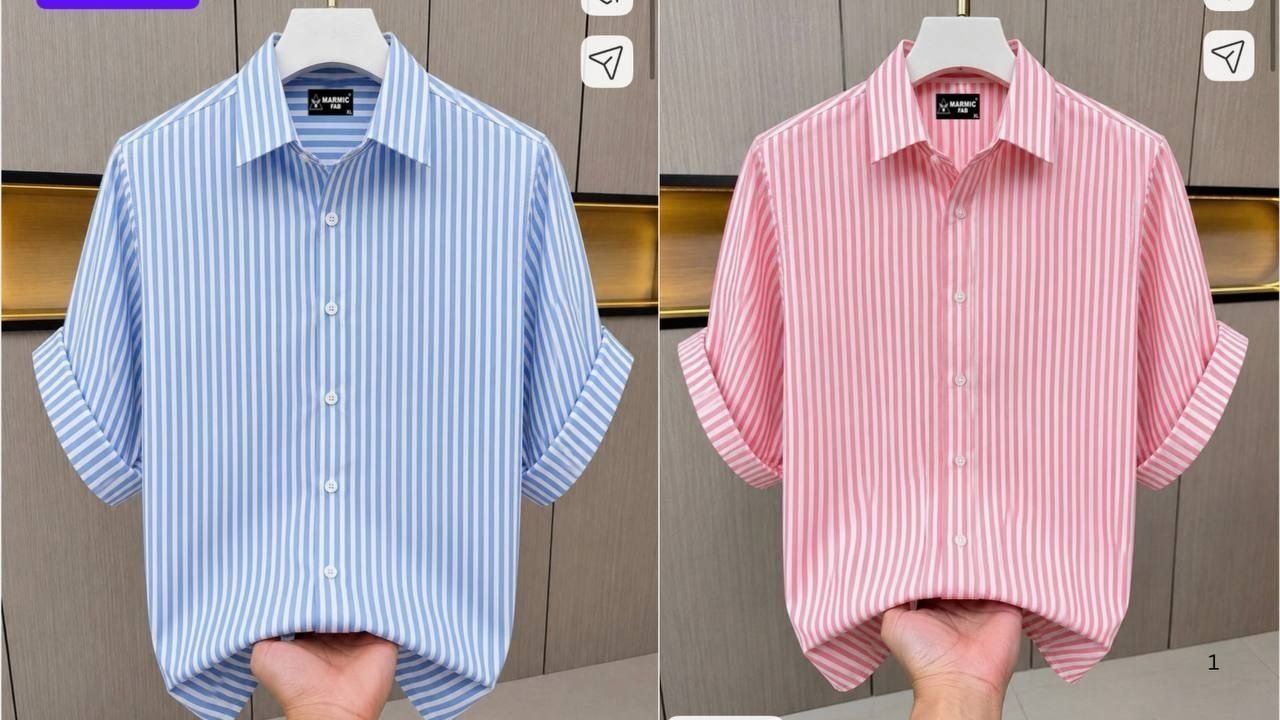 Mens High Quality Striped Casual Shirt Now At The 
