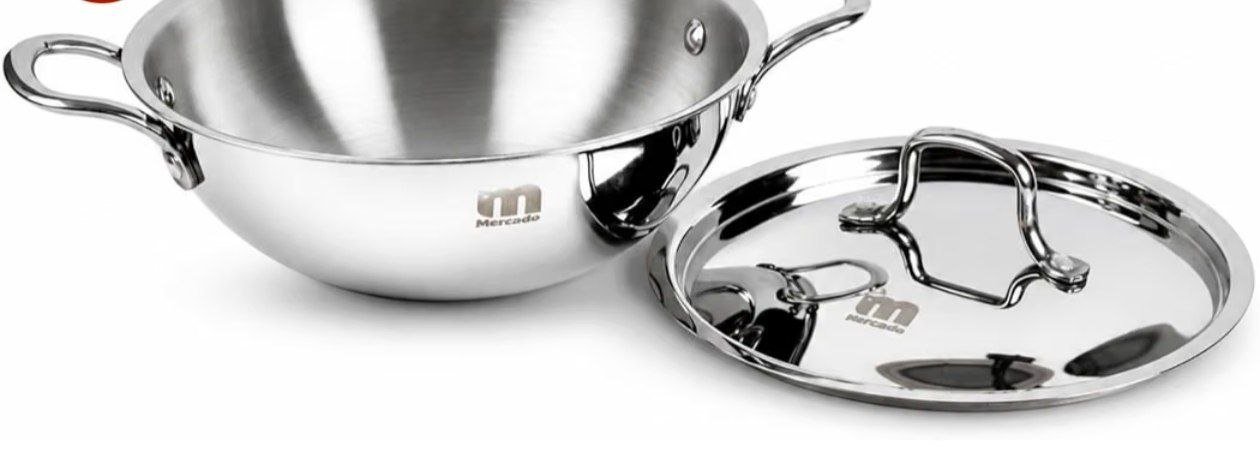 Mercado Triply Stainless Steel Kadhai (3 5l) 