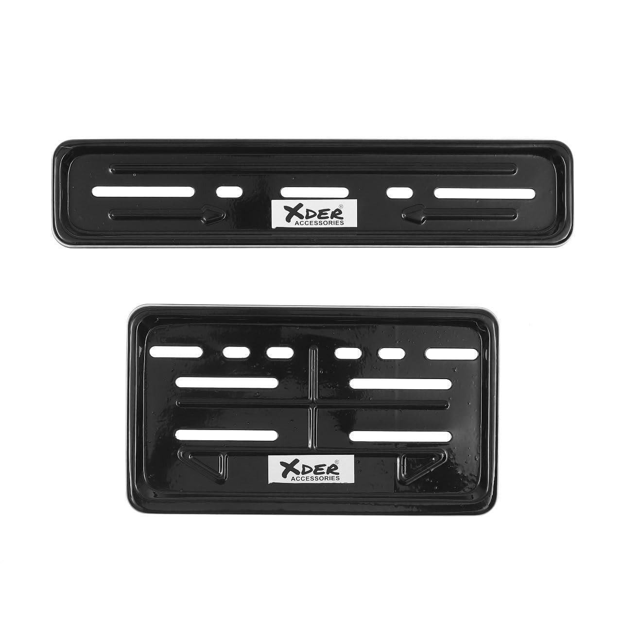 Metal Number Plate Frame For Bikes Front Back Set 