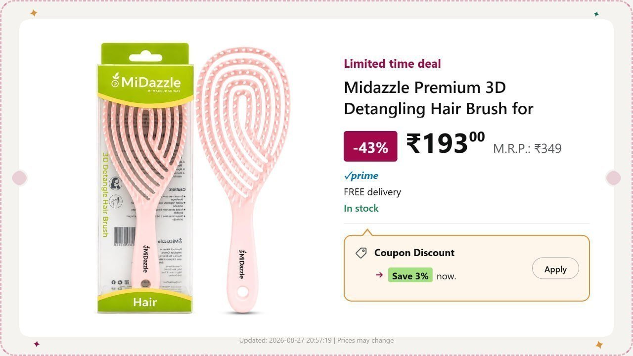Midazzle Anti-hair Fall Hair Brush 193