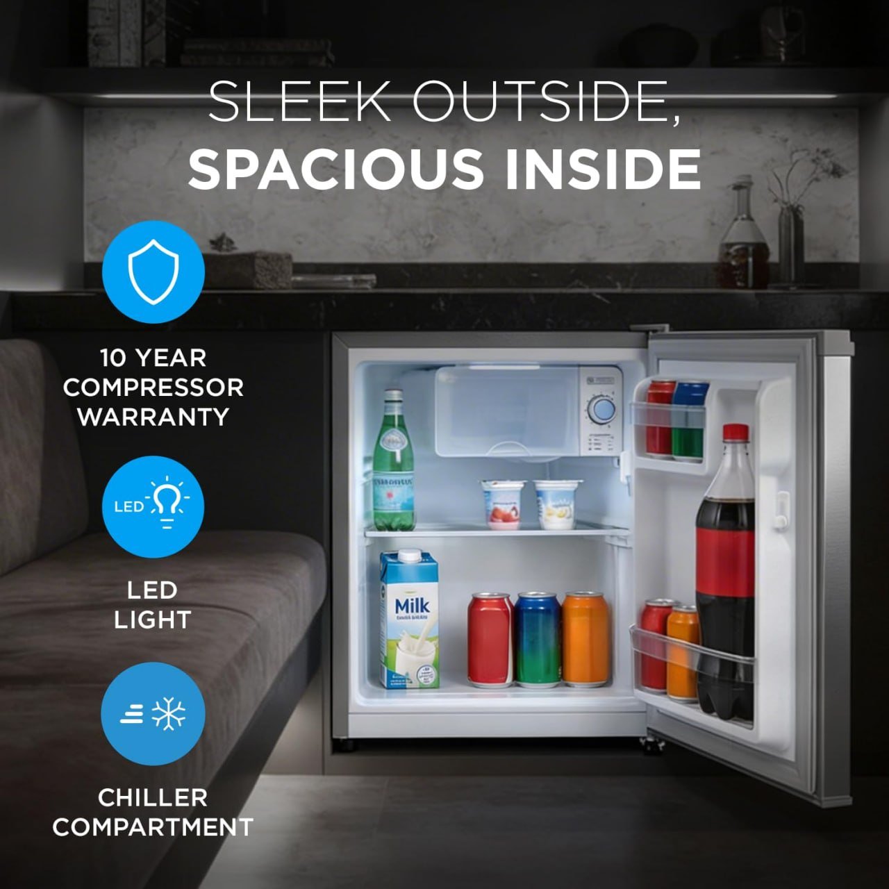 Midea 50 L Mini Ref At 8489 Pay Using Hdfc Ba