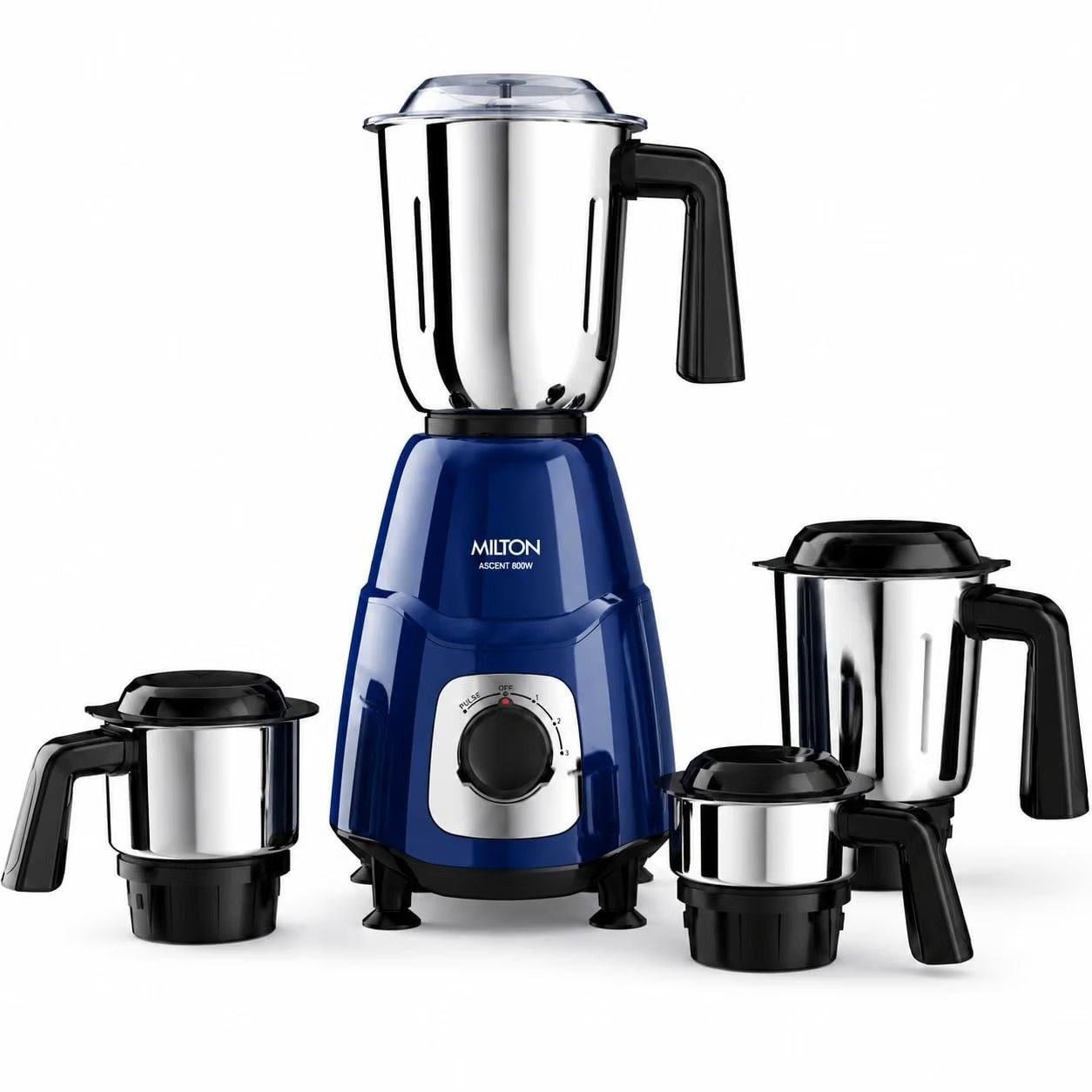 Milton Ascent Mixer Grinder Isi Certified Grindstone Blade Technology 4 Jar
