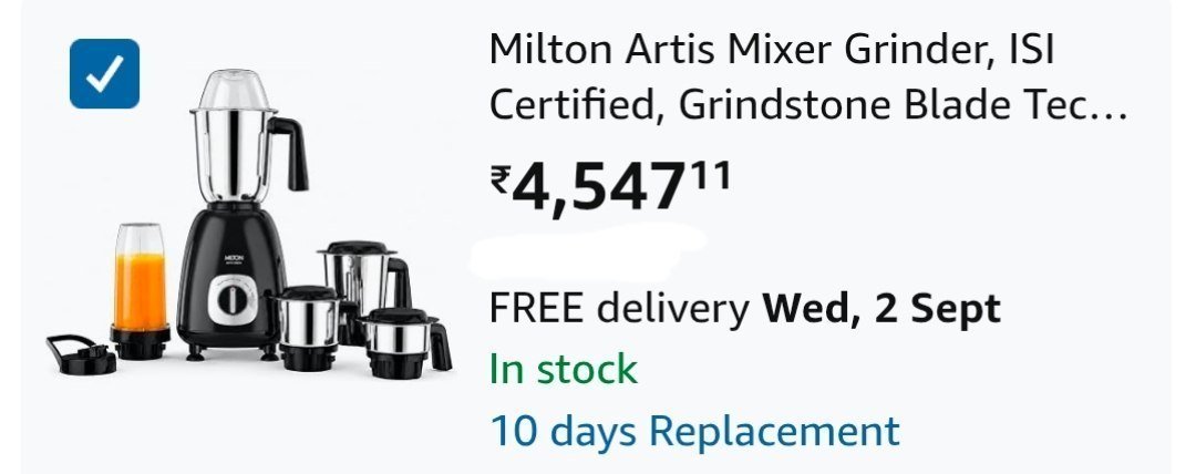 Milton Mixer Grinder 1000 W At 4 547