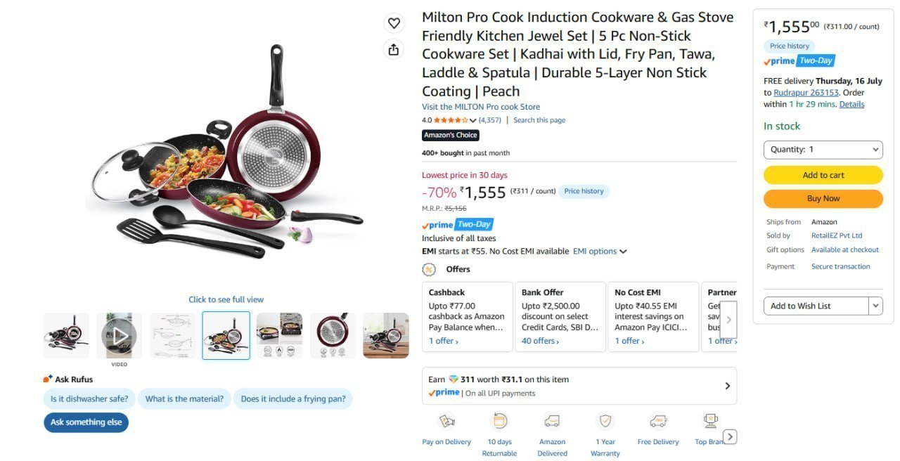 Milton Pro Cookware Set 1555