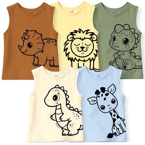 Minicult Kids Cotton Regular Fit Vests With C