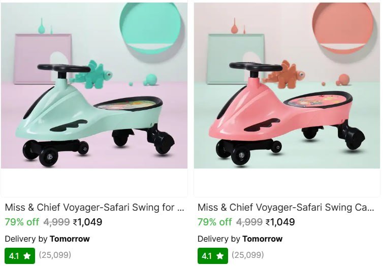 Miss Chief Voyager-dino Swing Car Rideon 1049