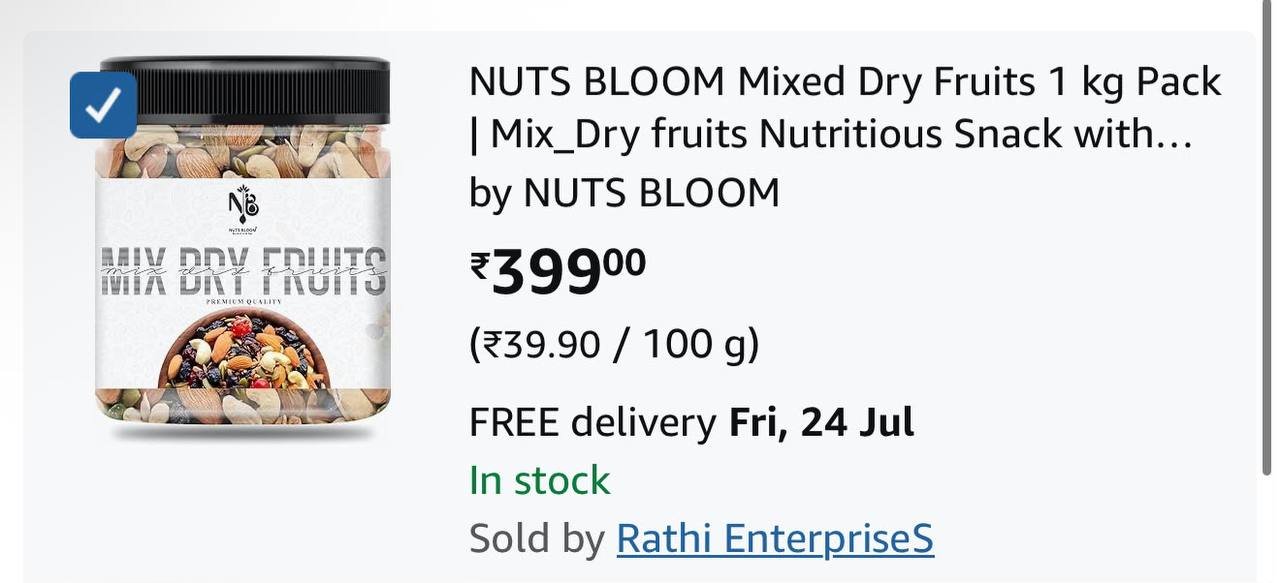 Mixed Dry Fruits 1kg At 399 Buy Max Quantity