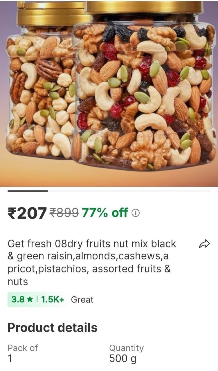 Mixed Dry Fruits 500g