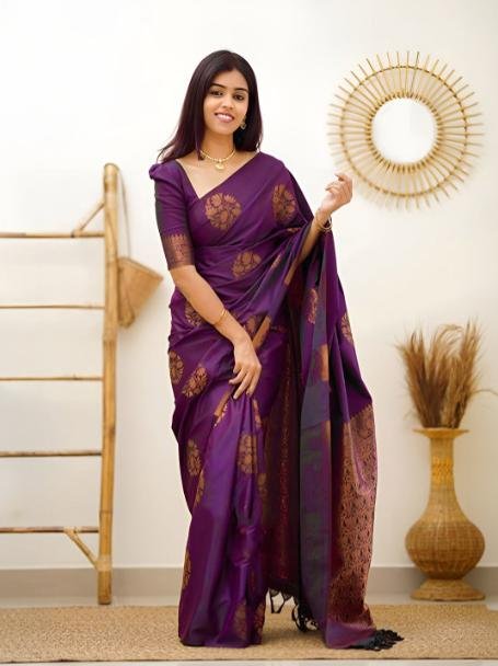 Moda Rapido Ethnic Motifs Zari Silk Blend Ban