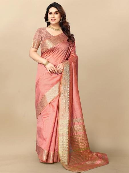 Moda Rapido Woven Design Zari Silk Blend Desi