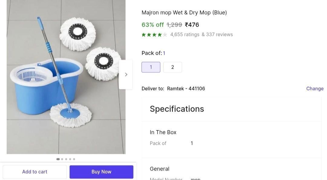 Mop Set With 2 Refill 476