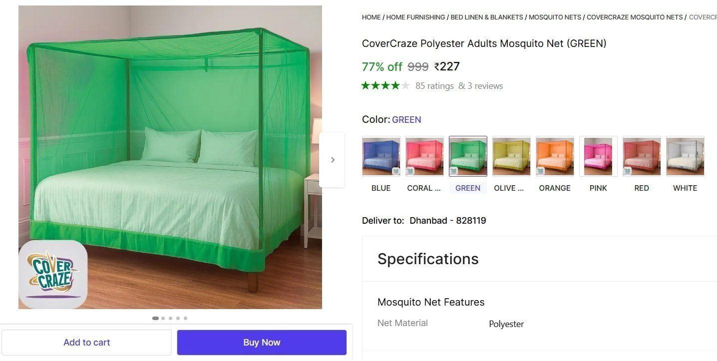 Mosquito Net At 227 Multiple Colors