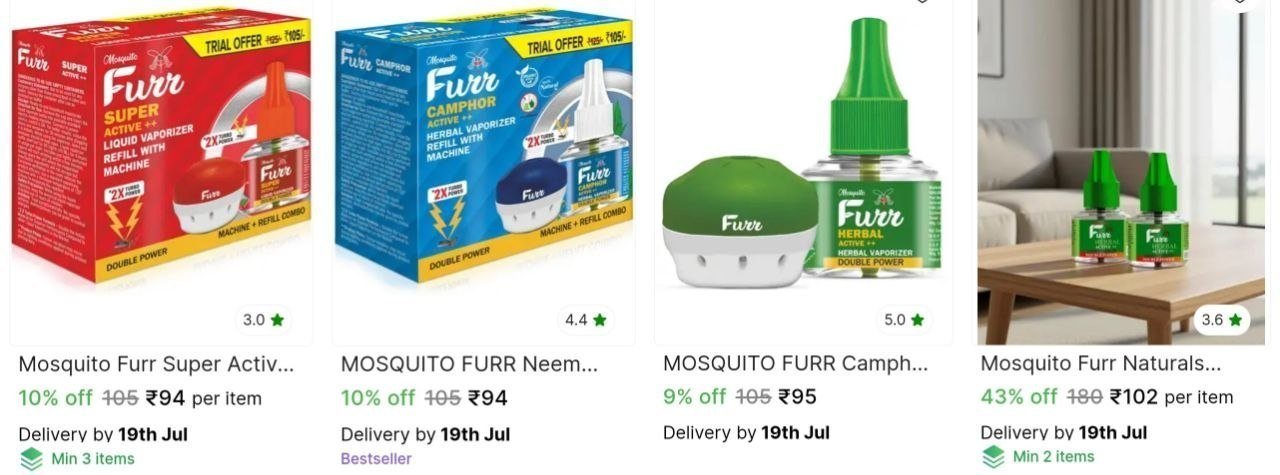Mosquito Vaporiser With Machine Refill At 79