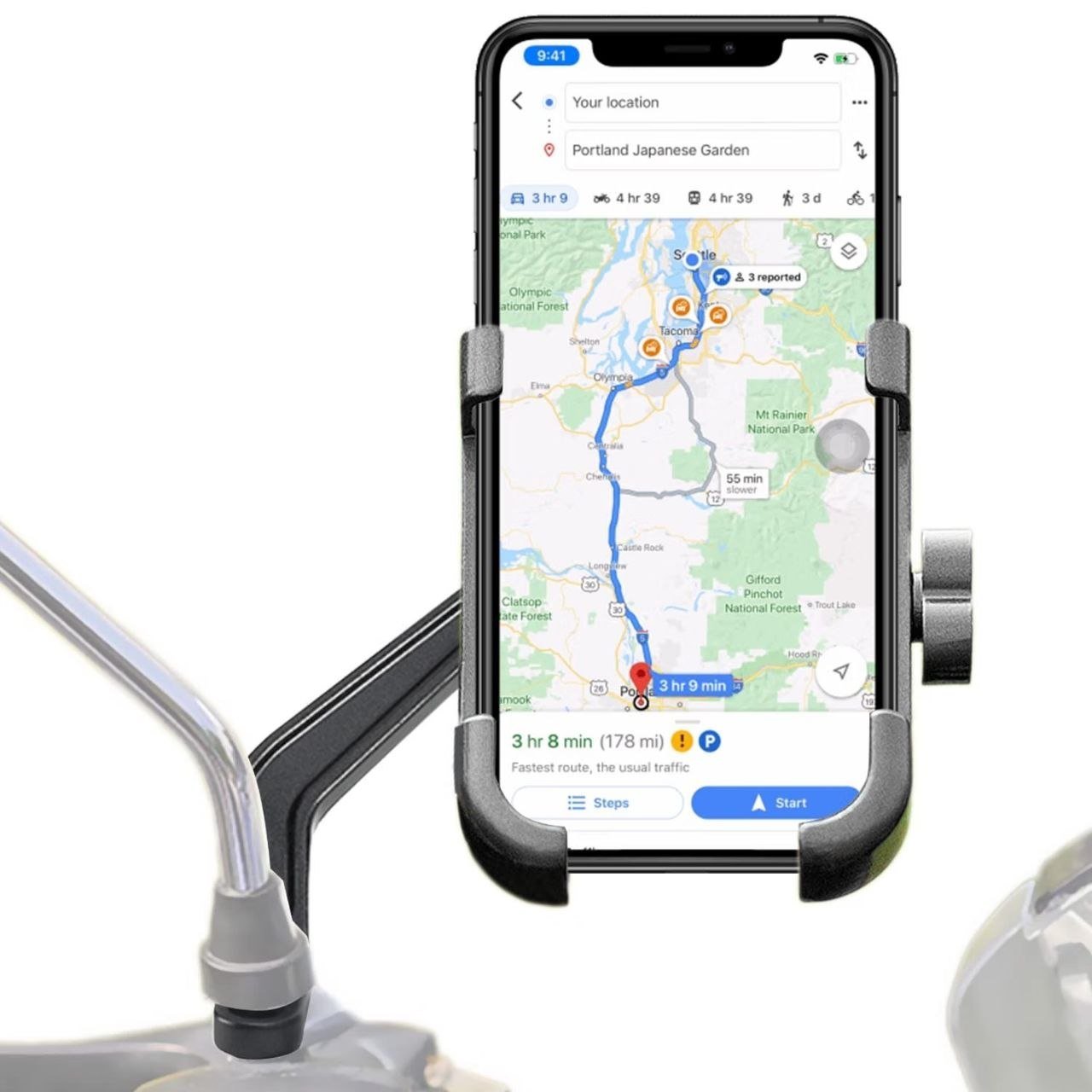Moto Phone Mount Metal Motorcycle Phone Holde