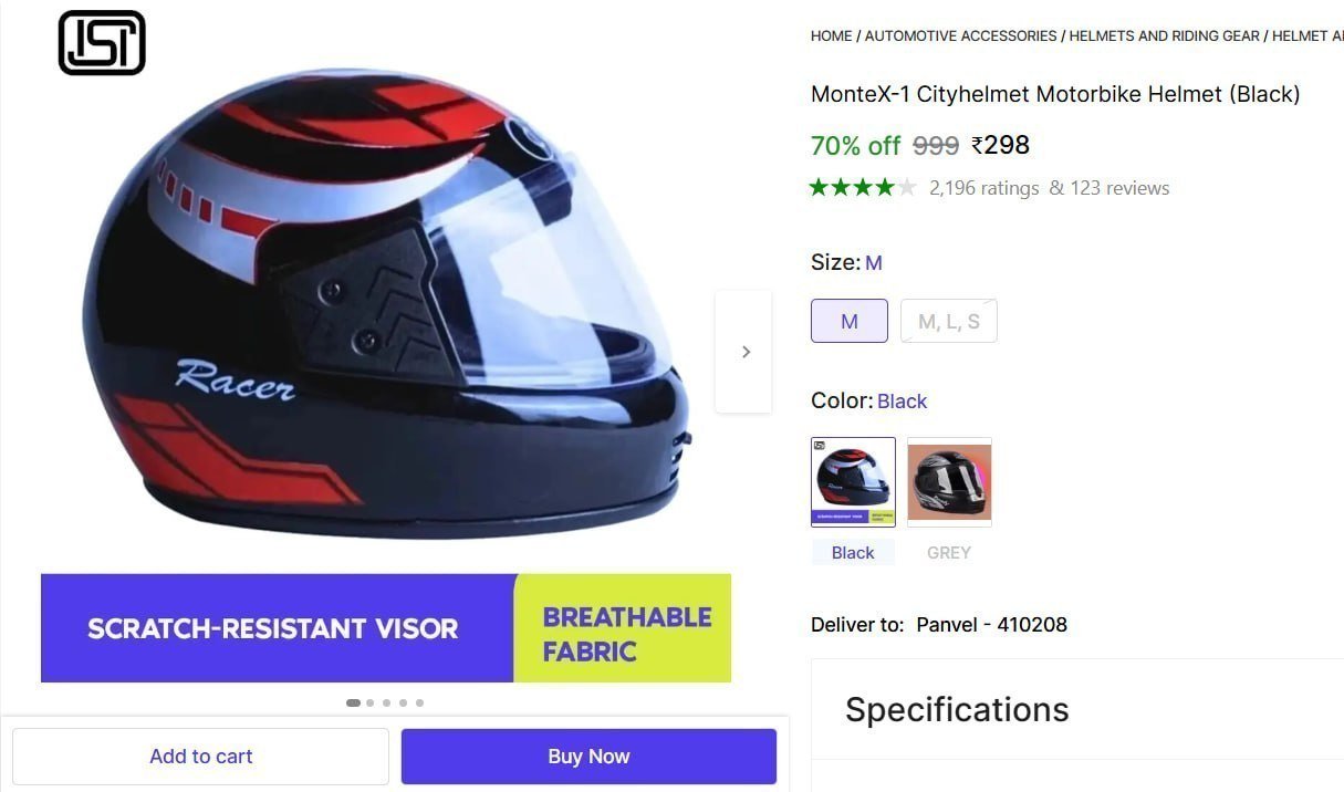 Motorbike Helmet 298