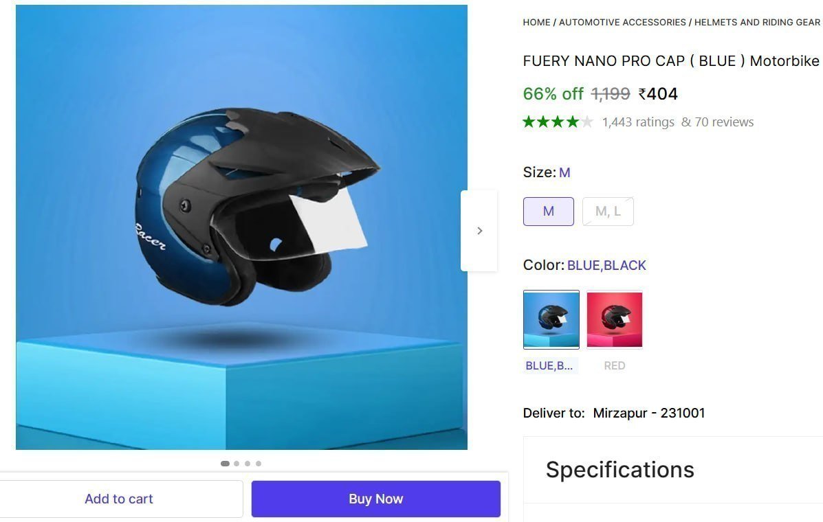 Motorbike Helmet 404