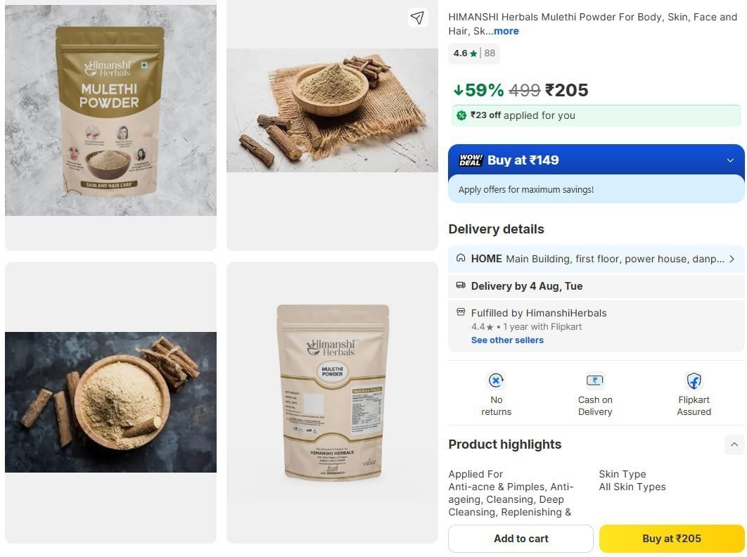 Mulethi Powder (250 G) 205