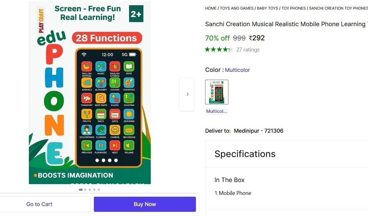 Musical Realistic Mobile Phone Learning Toy 2