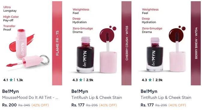 Myntra 50 On Be Myn Beauty Products Use Bemyn