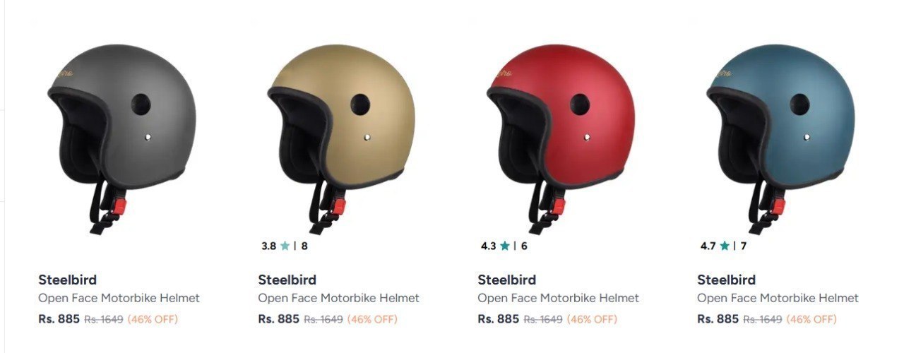 Myntra 50 Steelbird Helmet