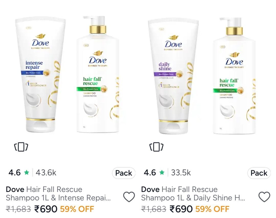 Myntra - 60 On Shampoo Dove Plix The Plant Fi