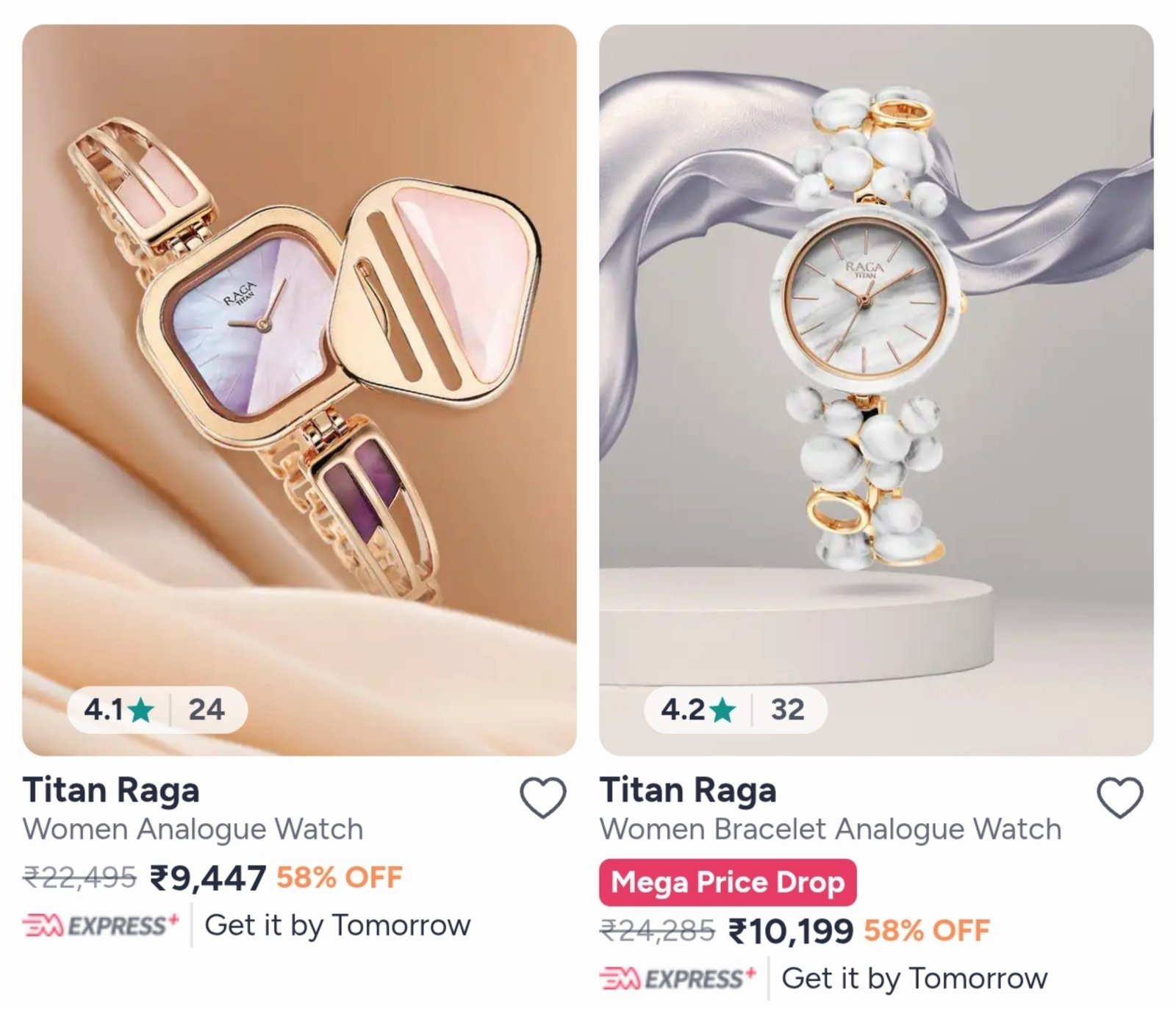 Myntra 60 On Titan Raga Watches Bank