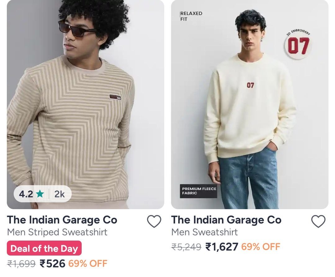 Myntra 69 On Mens Sweatshirts The Indian Gara