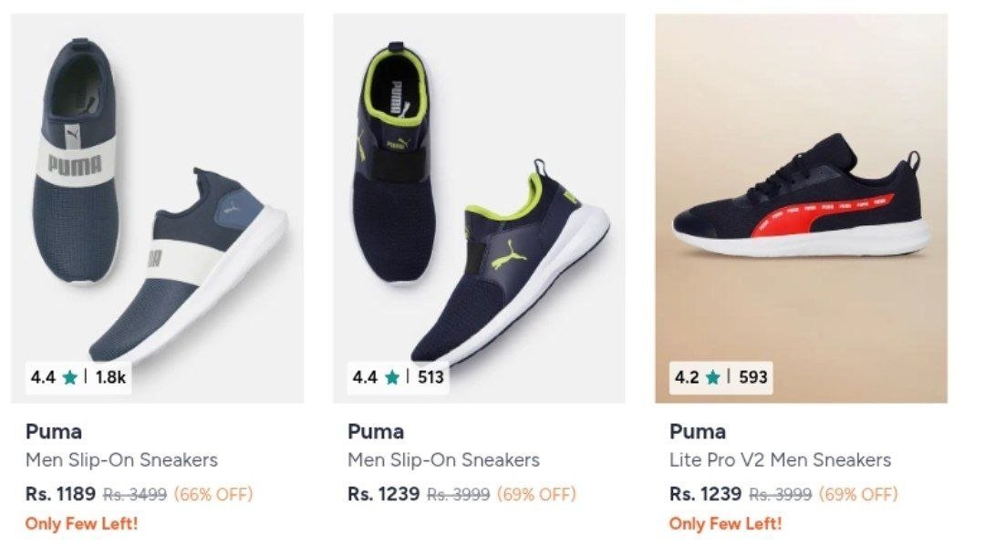 Myntra 70 On Top Branded Shoes Puma Shoes Men