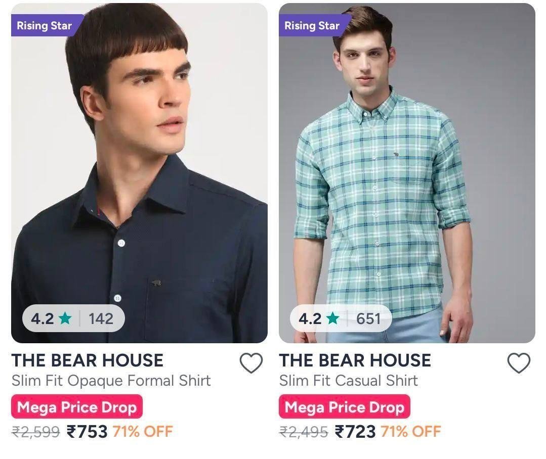 Myntra 71 On The Bear House Clothing Shirts T-shir