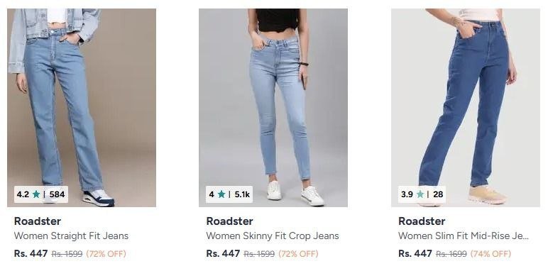 Myntra 72 On Roadster Jeans Women S Men S