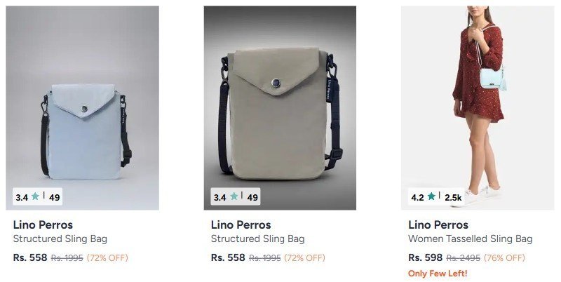 Myntra 76 Lino Perros Handbags Link-