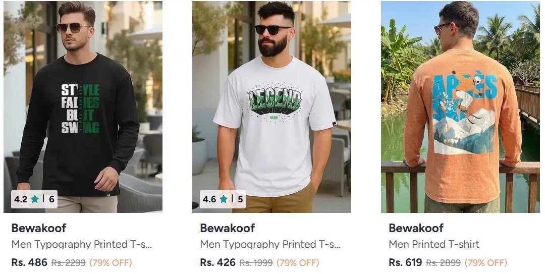 Myntra 80 On Bewakoof Clothing Men Women