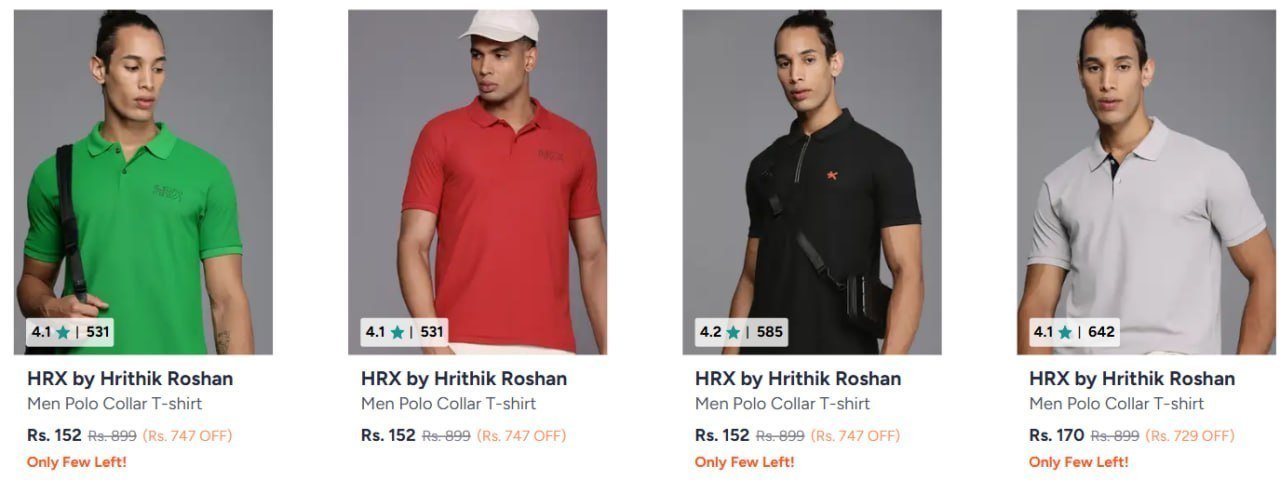 Myntra 80 On Hrx Polo Tshirt