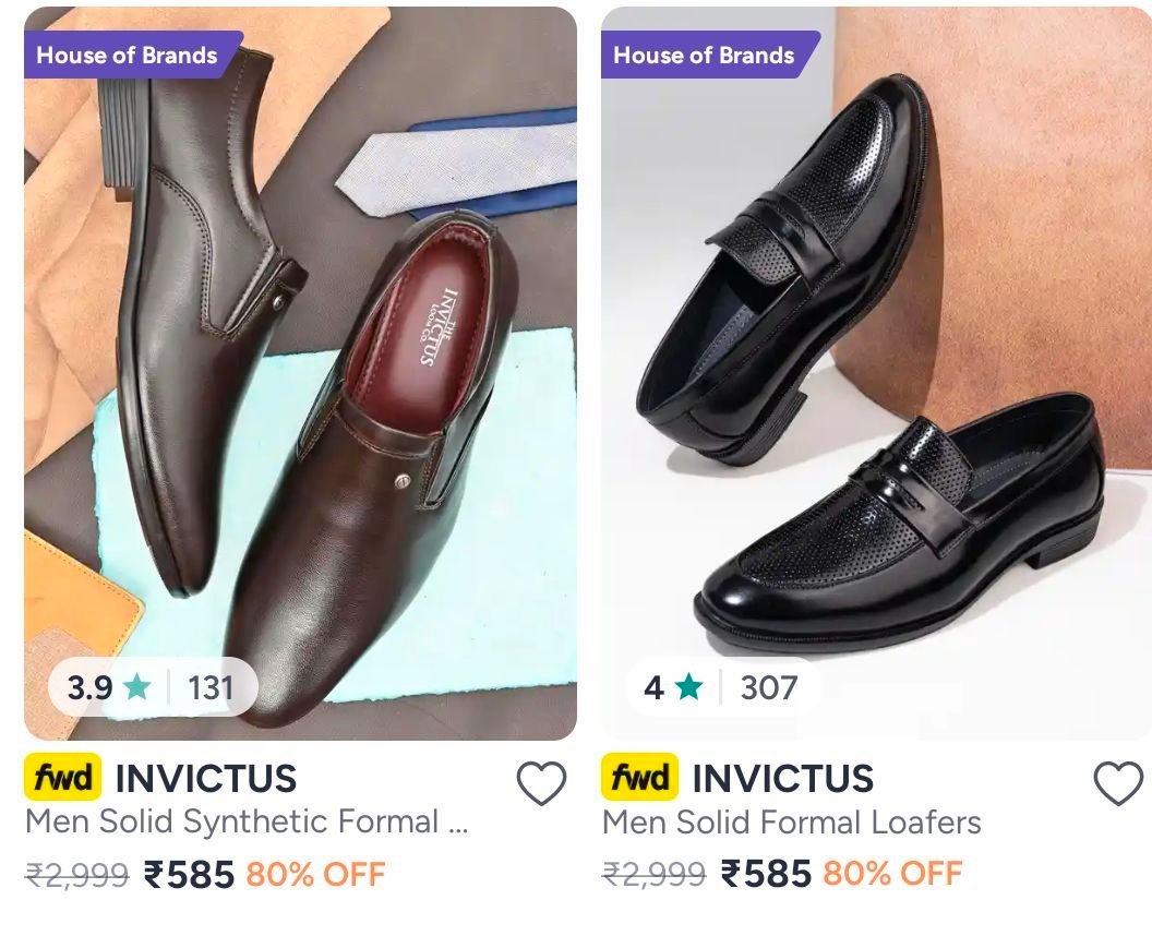 Myntra 80 On Invictus Formal Shoes Check The 