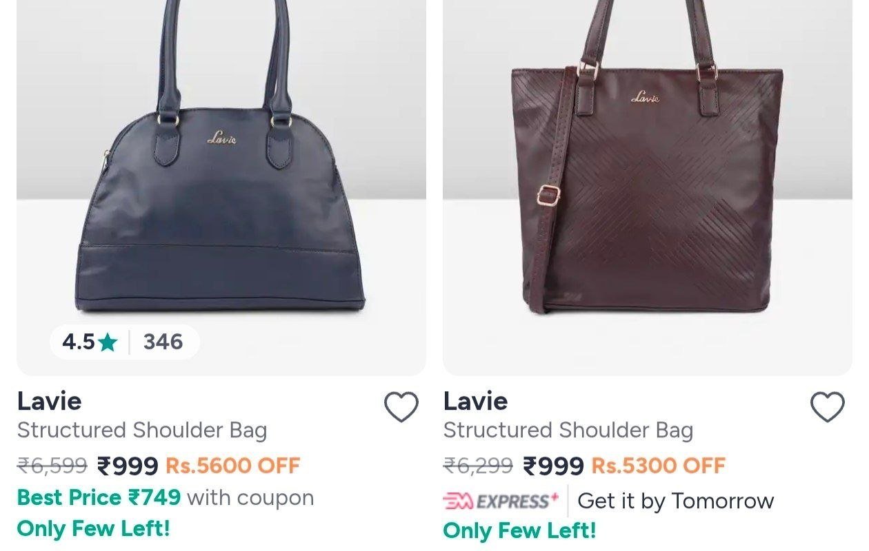 Myntra 80 On Lavie Women Handbags