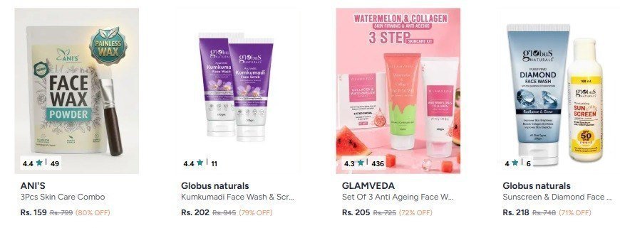 Myntra 80 On Skin Care Combo Starting 159 Lin