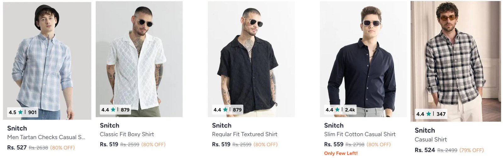 Myntra 80 On Snitch Clothing