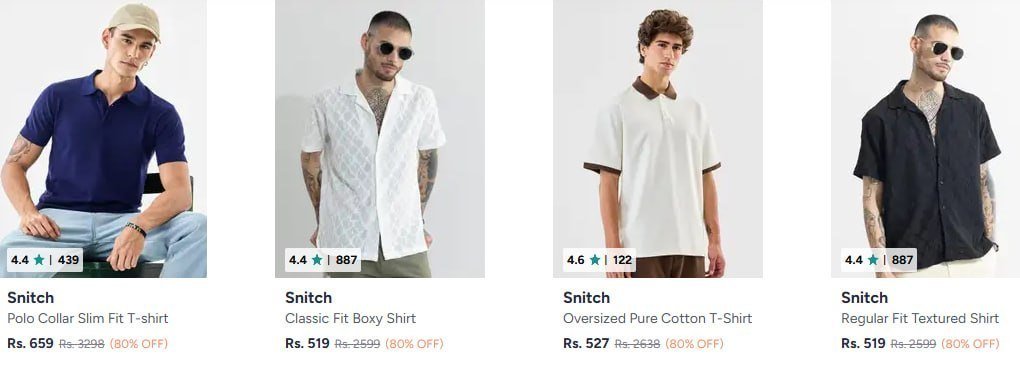 Myntra 80 On Snitch Men S Shirts