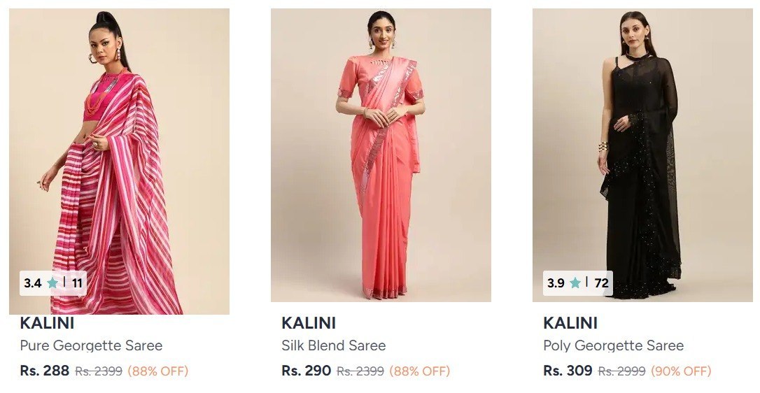 Myntra 80 On Womens Clothing Kurtas Sarees