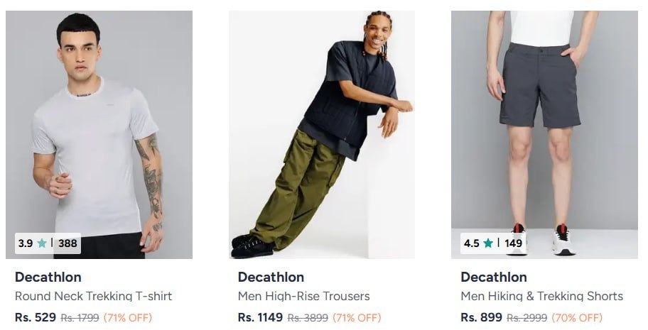 Myntra 83 On Decathlon Clothings Accessoriesm