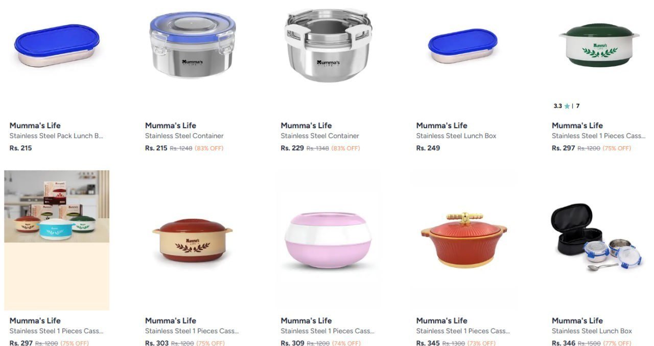 Myntra 83 On Mumma Life Products