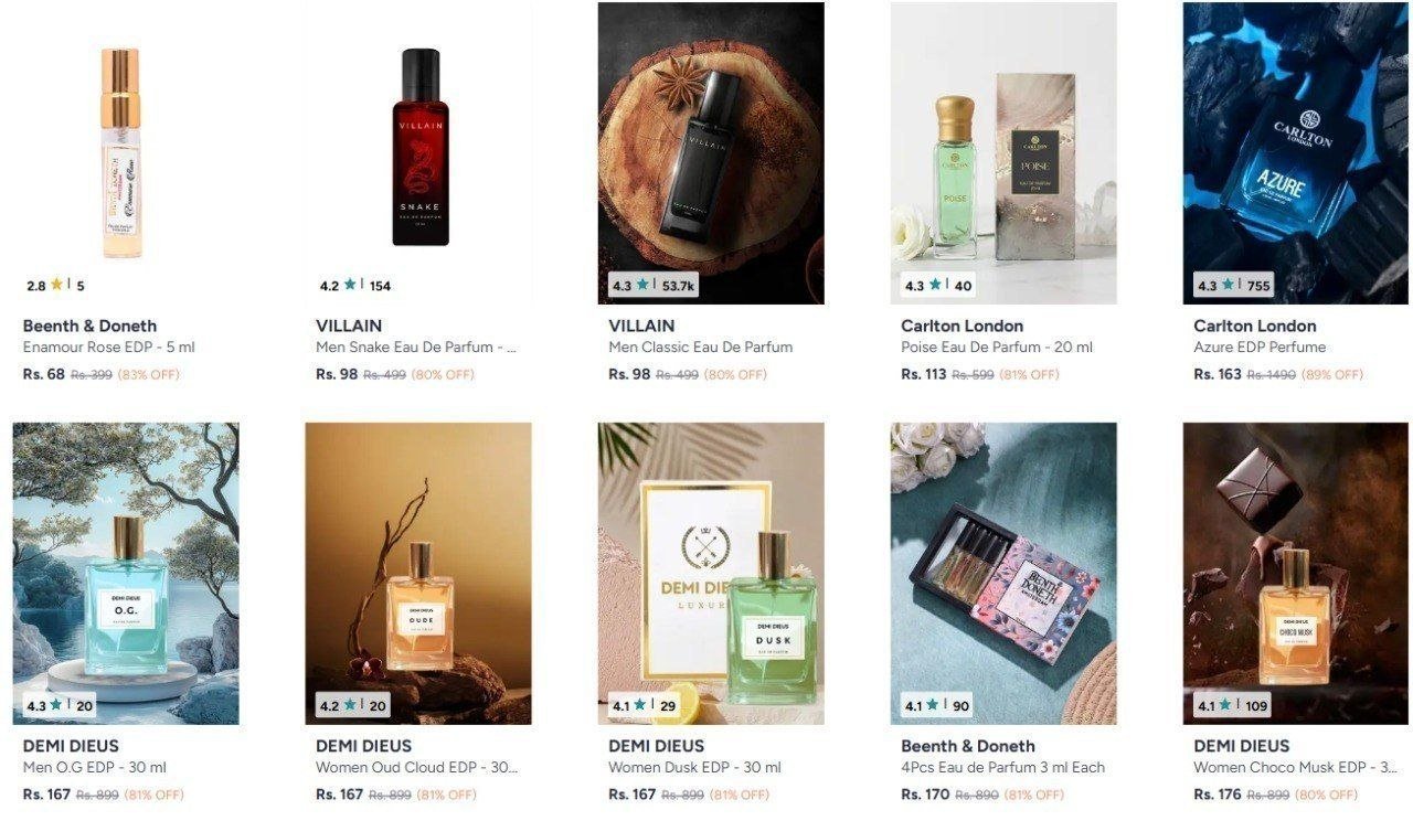 Myntra 833 On Branded Perfumes Starting 68 Links