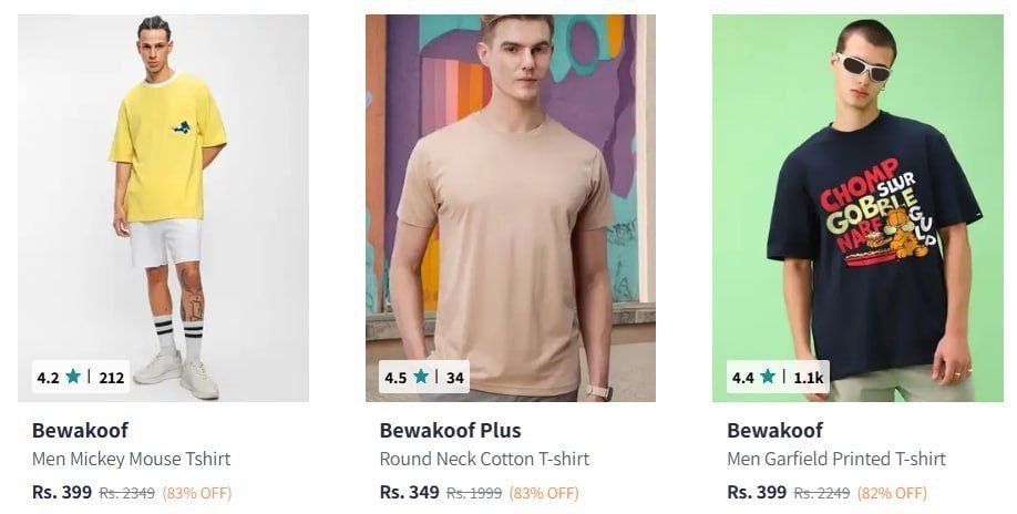 Myntra 85 On Bewakoof Clothing Men S Women S 