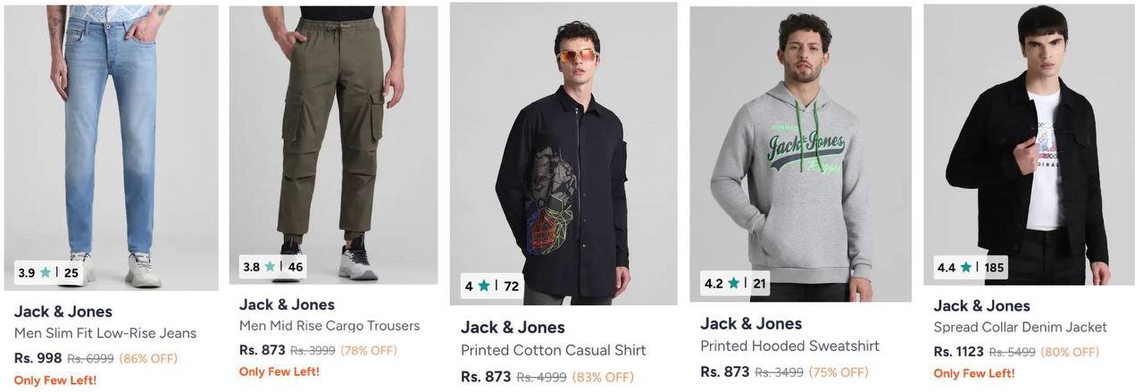 Myntra 86 On Jack Jones Clothing Trousers Jea