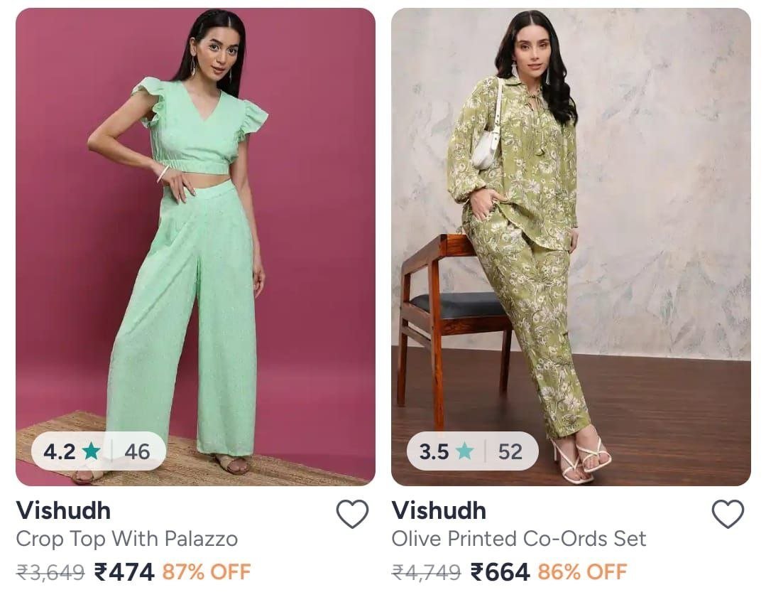 Myntra - 87 On Vishudh Women S Clothing Co-or