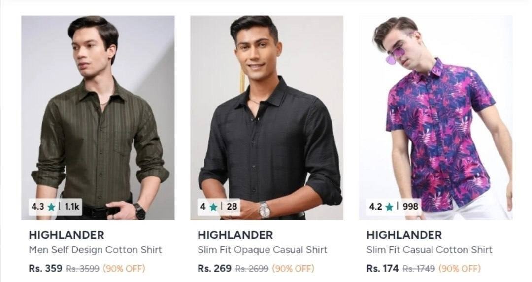Myntra 90 Highlander Men S Shirt